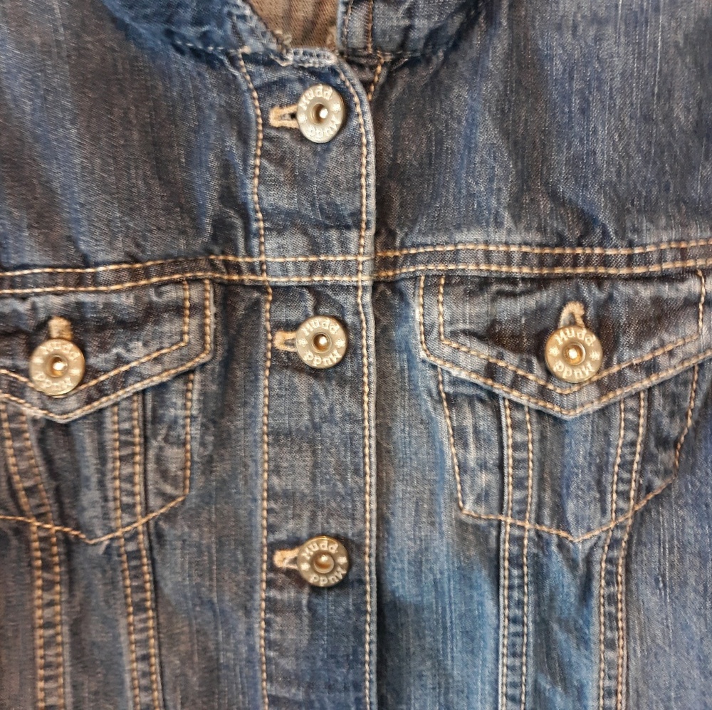 Girls Denim Button Jacket Size 14 - Picture 2 of 8
